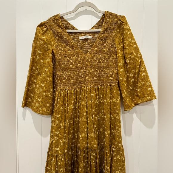 🌼Christy Dawn Basil Dress Goldenrod Floral Print 100% Organic… - Picture 7 of 8